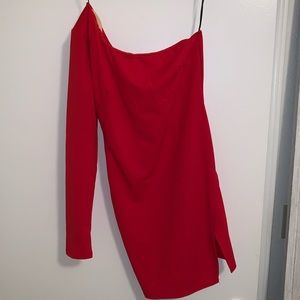 LULU’S WOMEN’S RED ONE SHOULDER DRESS